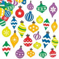 christmas bauble foam stickers pack of 120