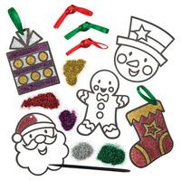 Christmas Glitter Decorations (Pack of 30)