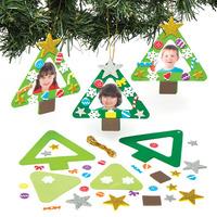 Christmas Tree Wooden Photo Frame Kits (Pack of 4)