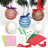 Christmas Mosaic Bauble Kits (Pack of 4)