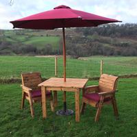 Charles Taylor 2 Seater Dining Set with Parasol and Base