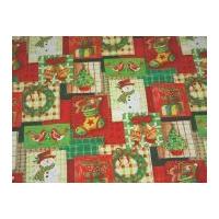 christmas patchwork print plastic coated pvc table protector fabric