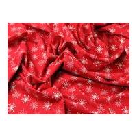 Christmas Contemporary Canvas Collection Linen Look Fabric Cream on Red