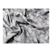 Christmas Contemporary Canvas Collection Linen Look Fabric Cream on Grey