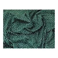 christmas spotty print polycotton dress fabric green