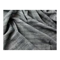 Check Weave Linen & Cotton Blend Dress Fabric Grey
