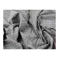 Check Weave Linen & Viscose Blend Dress Fabric Brown