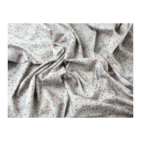 Cherubs & Flowers Print Cotton Poplin Dress Fabric Grey