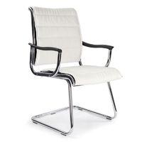 Christchurch Medium Back Cantilever Leather Armchair Christchurch Medium Back White