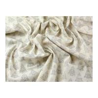 Christmas Contemporary Canvas Collection Linen Look Fabric Grey on Natural Seeded