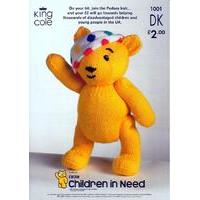 Children in Need Pudsey Bear Knitted in King Cole DK (1001)