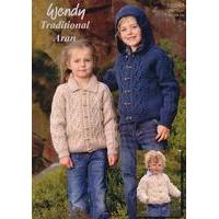 childrens jackets and hat in wendy traditional aran 5641w