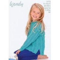Child\'s Roll Neck Sweater in Wendy Supreme DK (5773w)