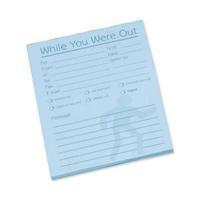 challenge while you were out message pad 80 sheets 102x127mm pale blue