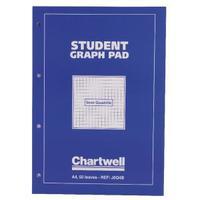 chartwell blue student graph pad 5mm quadrille j6q4b