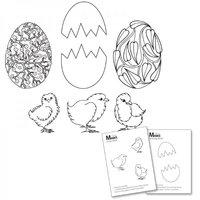 chicks and eggs mega stamp set