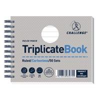 Challenge Wirebound Triplicate Book Ruled Carbonless 50 Sets 105 x