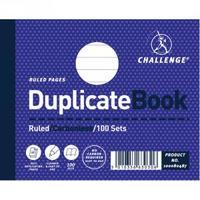 Challenge Duplicate Book Ruled Carbonless 100 Sets 105 x 130mm Pack of