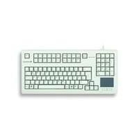 Cherry G80-11900LUMDE-0 Semi Compact USB Keyboard with Integrated Touchpad - Light Grey