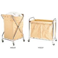 Chrome Plated Rectangular Laundry Trolley With Removable Sack