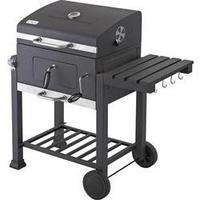 Charcoal, BBQ trolley tepro Garten Toronto Thermometer in lid Black, Stainless steel