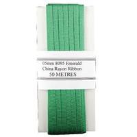 China Ribbon Rayon Green Card 5mmx50m 8095005EME00