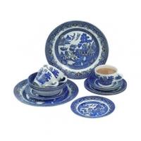 Churchill China Blue Willow 20 Piece Dinnerware Set