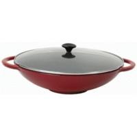 Chasseur Cast Iron Wok 37cm chilli red