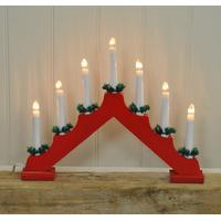 Christmas 7 Light Candle Bridge (Mains Powered) by Kingfisher