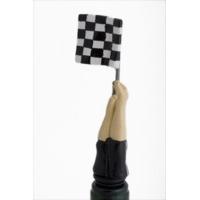 check flag wine stopper cake decoration