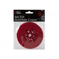 christmas snowflake coasters pack of 4