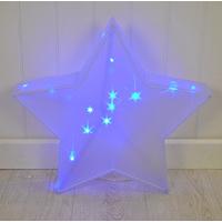 Christmas Blue Star Light Decoration 50cm