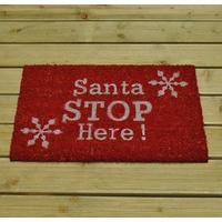 Christmas Santa Stop Here Coir Doormat by Gardman