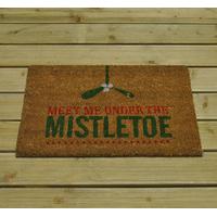 Christmas Meet Me Under the Mistletoe Coir Doormat By Gardman