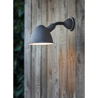 Cheyne Outdoor Wall Light In Charcoal by Garden Trading