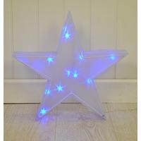 Christmas Star Light 3D in White or Blue