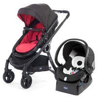 Chicco Urban Plus Travel System in Red Passion
