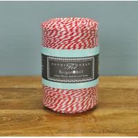 cherry red striped gardning twine 200m by burgon ball