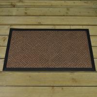 Chestnut Patterned Rubber Backed Doormat by Smart Solar