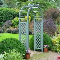 chiltern pre painted willow green lattice arch