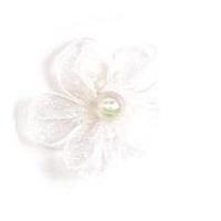 Chiffon Ribbon Flower With Pearl