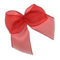 Chiffon Ribbon Bows Red