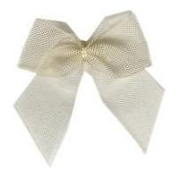 Chiffon Ribbon Bows Cream