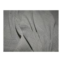 Check Polyester & Wool Blend Suiting Dress Fabric Beige & Black