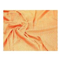 Check Print Stretch Jersey Dress Fabric Orange