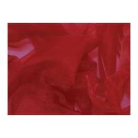 Chinese Crystal Organza Dress Fabric Dark Red