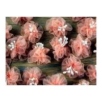 Chiffon Flowers with Stamens Pale Peach
