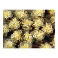 Chiffon Flowers with Stamens Cream