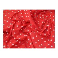 Christmas Spots Print Polycotton Dress Fabric Red