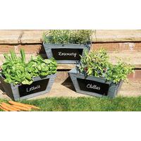 Chalkboard Crate Planters Pack of 3